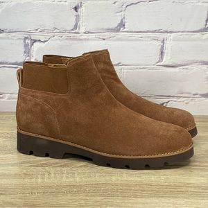 Vionic Brionie Brown Suede Chelsea Ankle Boots